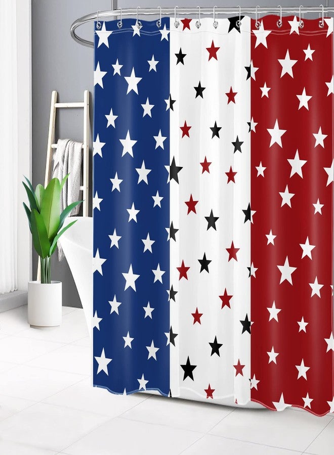 LB American Flag Shower Curtain,4th of July Independence Day USA Flag Patriotic Shower Curtains for Bathroom 72x72 Inch Waterproof Fabric Curtain with Hooks - Image 3