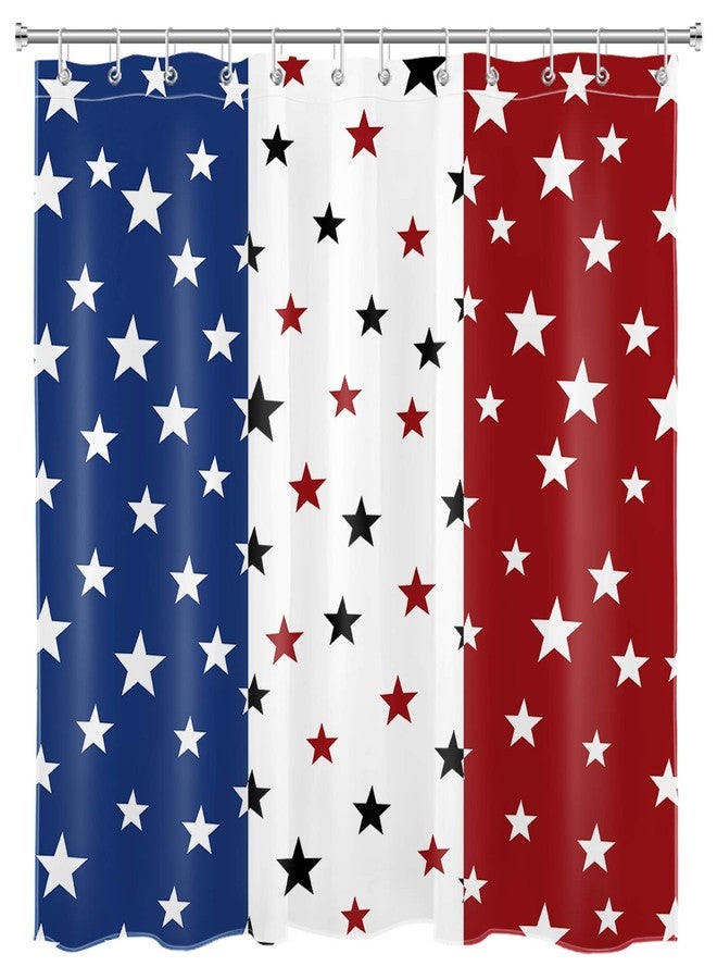 LB American Flag Shower Curtain,4th of July Independence Day USA Flag Patriotic Shower Curtains for Bathroom 72x72 Inch Waterproof Fabric Curtain with Hooks - Image 1