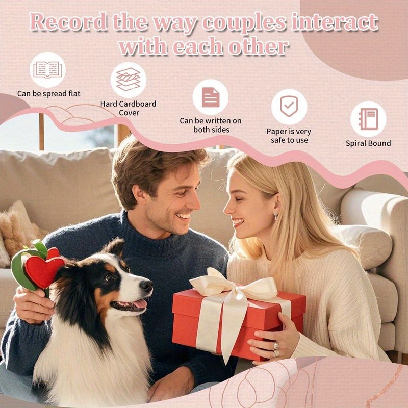 1pc Couple Love Journal With 64 Pages Recording Every Moment From Meeting To Falling In Love Witnessing Growth And Evolution Of Love Perfect Gift For Loved Ones - Image 3