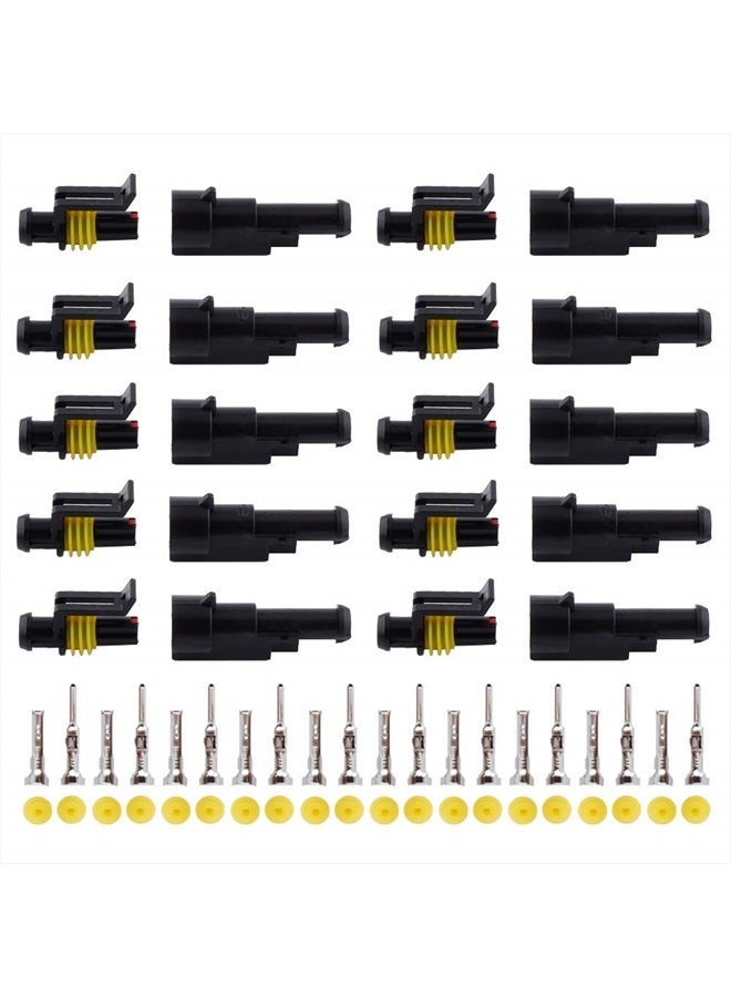 MUYI 10 Kit 1 Pin Way Waterproof Electrical Connector 1.5mm Series Terminals Water Resistend - Image 1