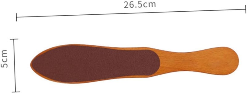 2pcs Double-Sided Wood Foot Brush for Pedicure and Foot Care Comfortable Grip for Removing Calluses and Hard - Image 1