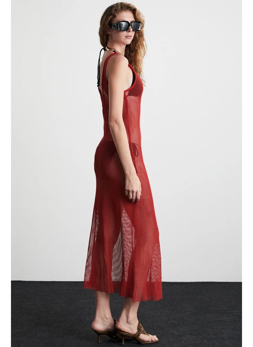جريميلانج Deryn Women's Organic Cotton Slim Brick Color Dress