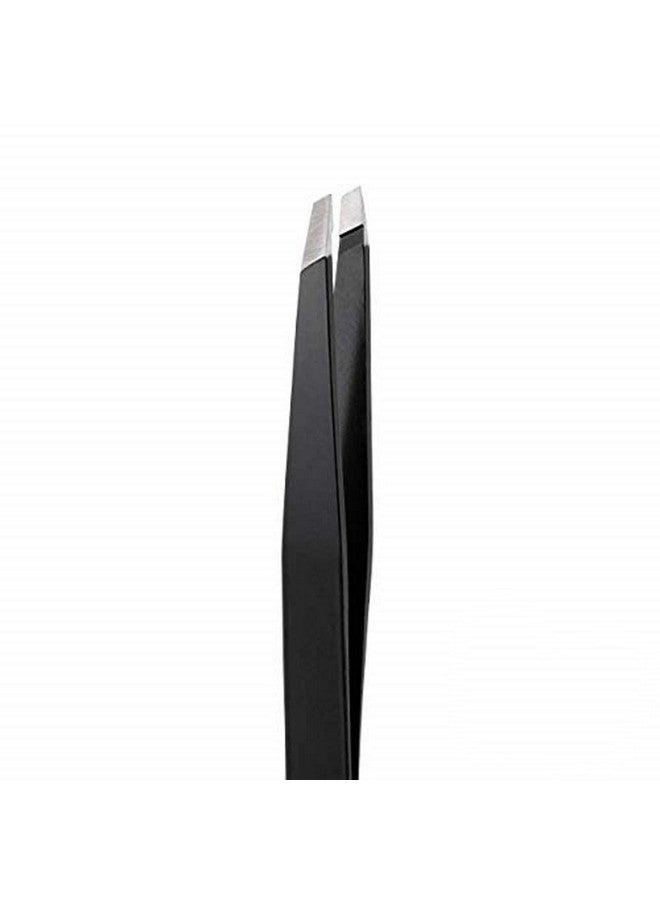 Rubis Classic Stainless Steel Slanted Tweezers for Precise Eyebrows and Hair Removal, 1K104, Made in Switzerland, Black - Image 2