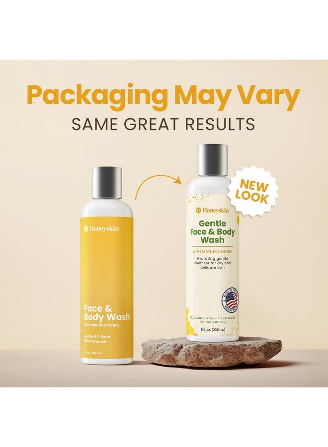 Honeyskin Face and Body Wash for Women and Men - Acne Body Wash Moisturizing for Sensitive Skin - Hydrating Facial Cleanser - Gentle Exfoliation - Sulfate-Free (8oz) - Image 2