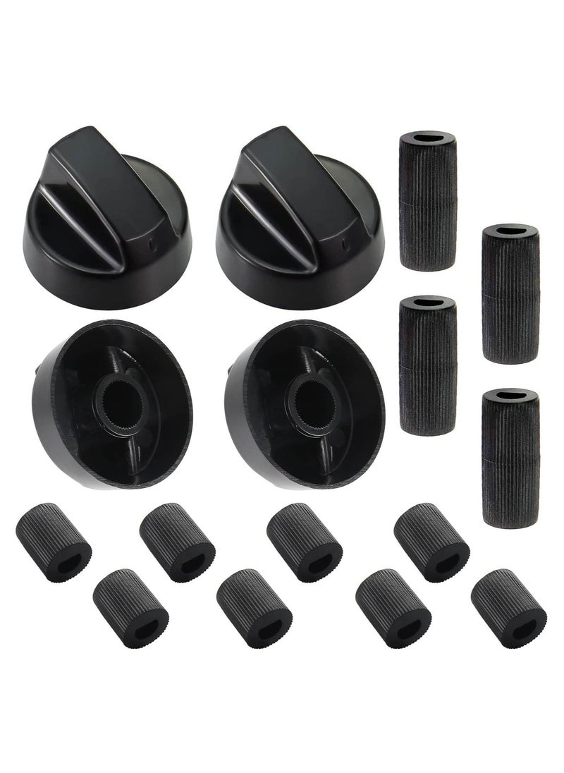 Oasisgalore 4-Pack Control Knobs with 12 Adapters for Ovens and Stoves  - Image 1