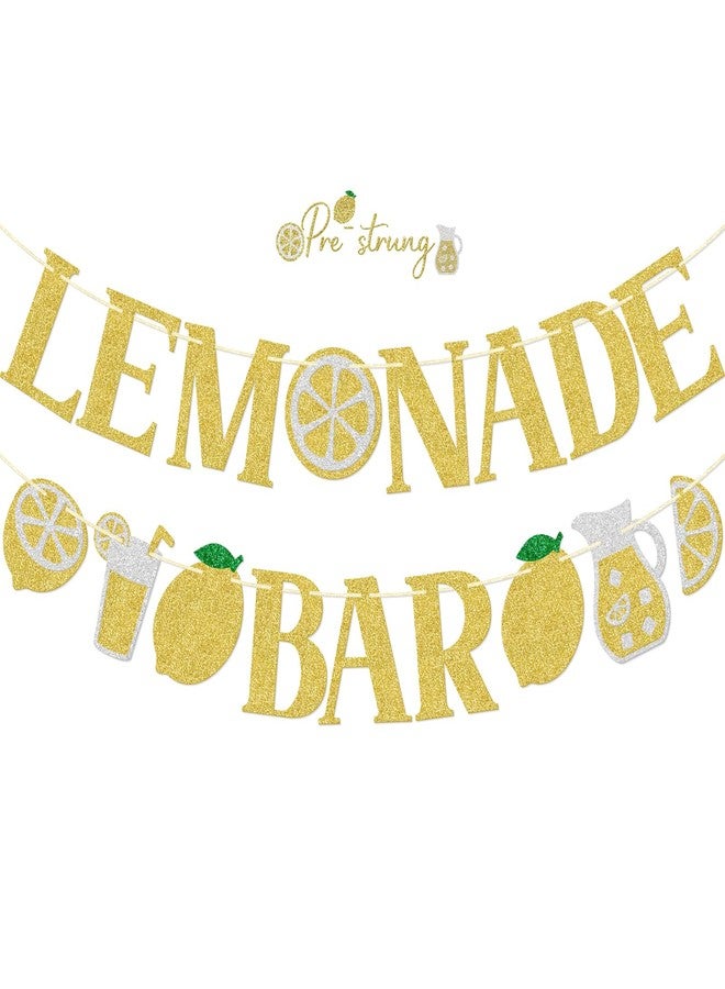 FOZEE Lemonade Bar Banner, Lemonade Party Decor, Lemon Stand Banner, Lemon Birthday Decorations, Summer Party Decor, Pre-strung - Image 1