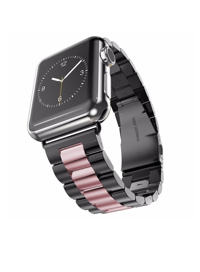 Metal Bands Compatible with Apple Watch Band 45mm, Stainless Steel Magnetic Absorption Strap, Wristband for iWatch Band for Apple Watch Series 7/ - Image 1