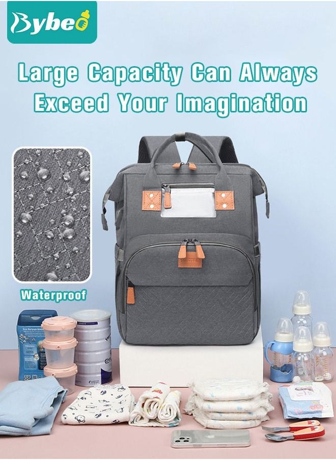 Bybeo 2024 New Style Baby Diaper Bag Backpack, Multifunction Diapers Changing Station for Boys Girls Outdoor and Travel, Infant Shower Gifts, Large Capacity, 900d Oxford, USB Port  - Image 4