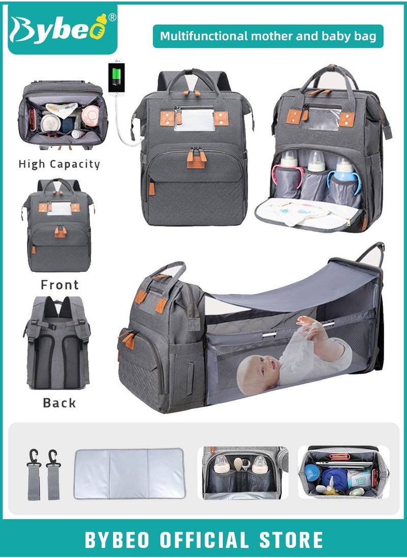 Bybeo 2024 New Style Baby Diaper Bag Backpack, Multifunction Diapers Changing Station for Boys Girls Outdoor and Travel, Infant Shower Gifts, Large Capacity, 900d Oxford, USB Port  - Image 1