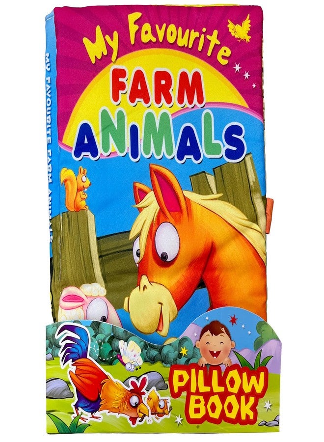 BRIJBASI Farm Animals Cushion Cloth Book – Soft Pillow Bedtime Storybook with Illustrations, Educational Toy for Toddlers and Kids, Ages 6 Months+ - Image 1