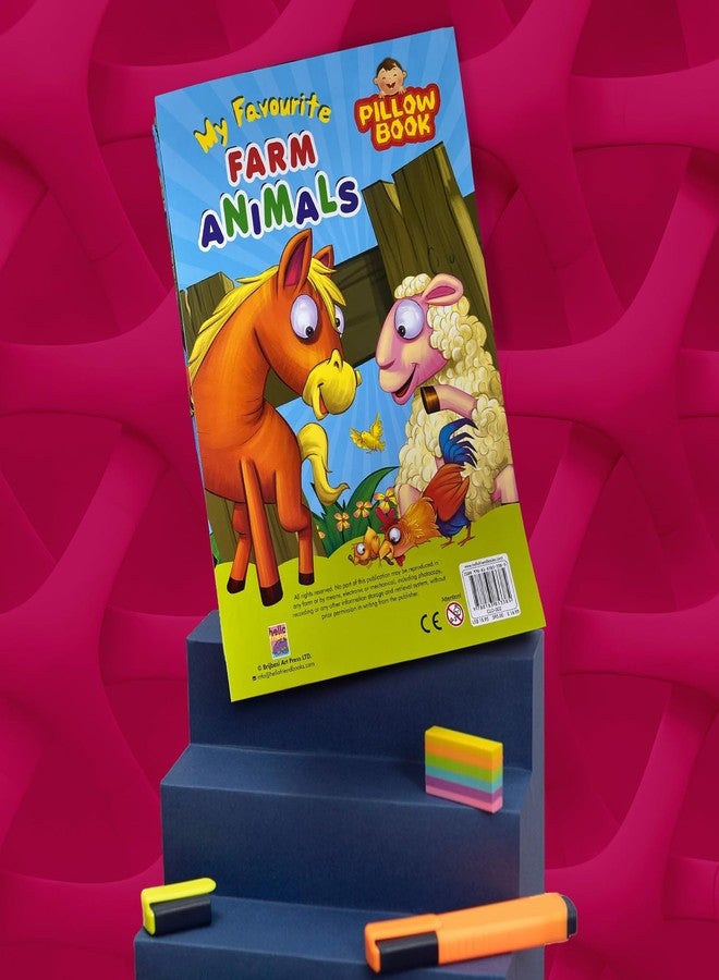 BRIJBASI Farm Animals Cushion Cloth Book – Soft Pillow Bedtime Storybook with Illustrations, Educational Toy for Toddlers and Kids, Ages 6 Months+ - Image 3