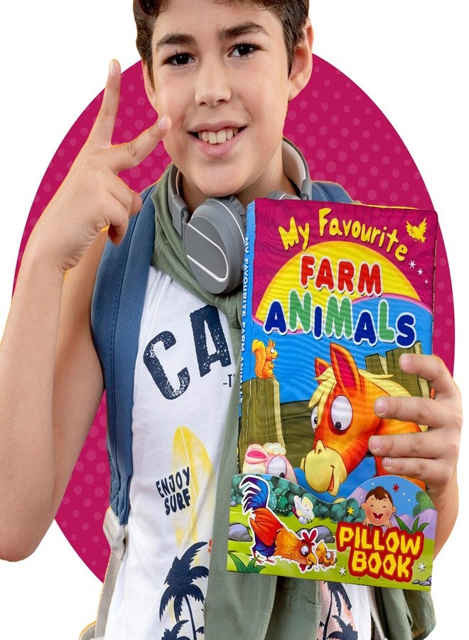 BRIJBASI Farm Animals Cushion Cloth Book – Soft Pillow Bedtime Storybook with Illustrations, Educational Toy for Toddlers and Kids, Ages 6 Months+ - Image 4