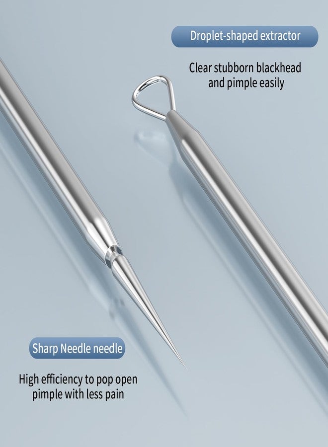 ZIZZON Titanium Lancet Needle Acne Blackhead Remover Pimple Extractor Popper Tool 2 Pieces - Image 3