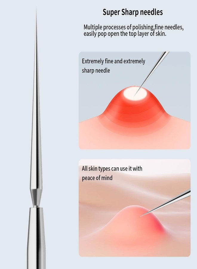ZIZZON Titanium Lancet Needle Acne Blackhead Remover Pimple Extractor Popper Tool 2 Pieces - Image 4