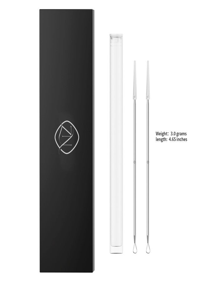ZIZZON Titanium Lancet Needle Acne Blackhead Remover Pimple Extractor Popper Tool 2 Pieces - Image 2
