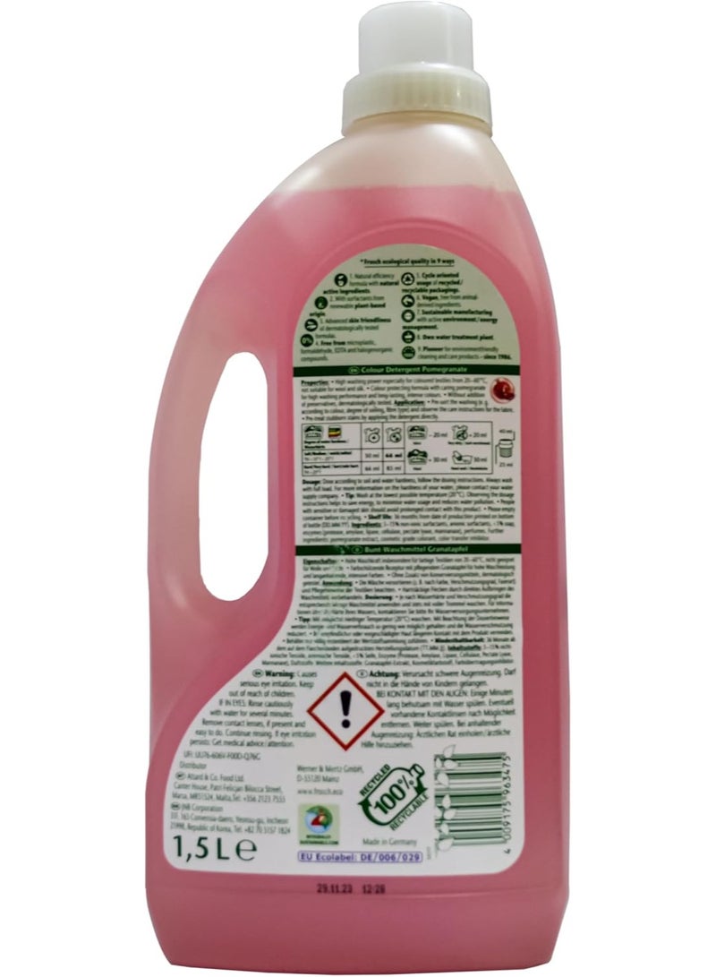 Frosch Dishwashing Lotion Pomegranate 1.5 L - Gentle to Skin, pH Neutral, Grease-Removing Formula with Pomegranate Extract - Image 2