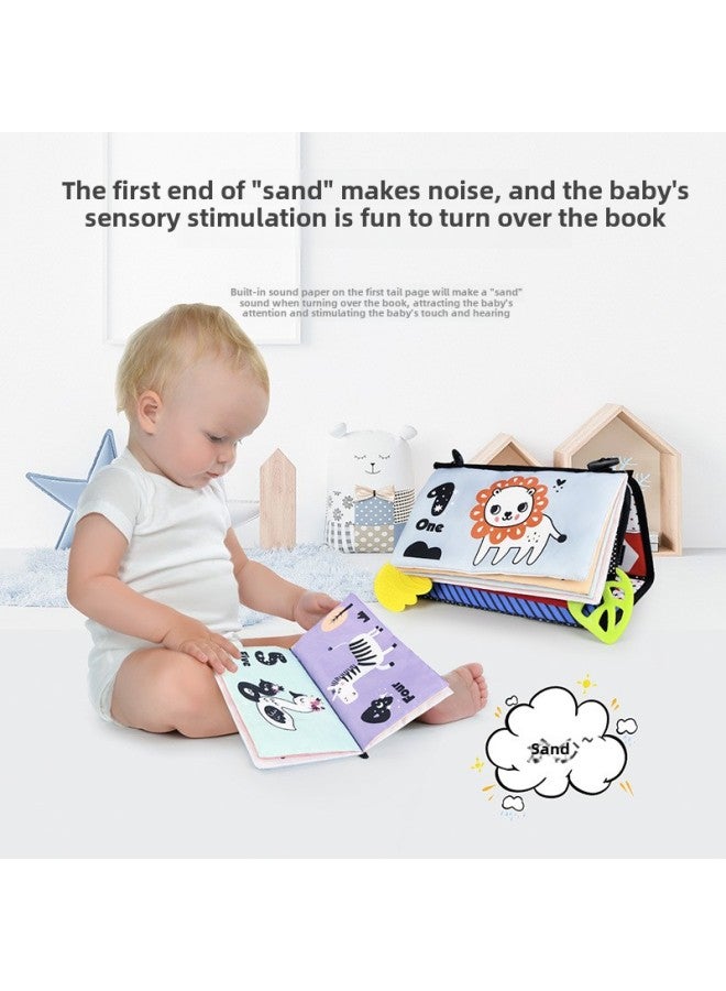 Ha Ha Mirror Cloth Book Baby Puzzle Early Education Children Tooth Glue Cloth Book Lathe Pendant Baby Toys-Color:Ha Ha Mirror Animal + Gum Four- Cloth Book Bag - Image 5