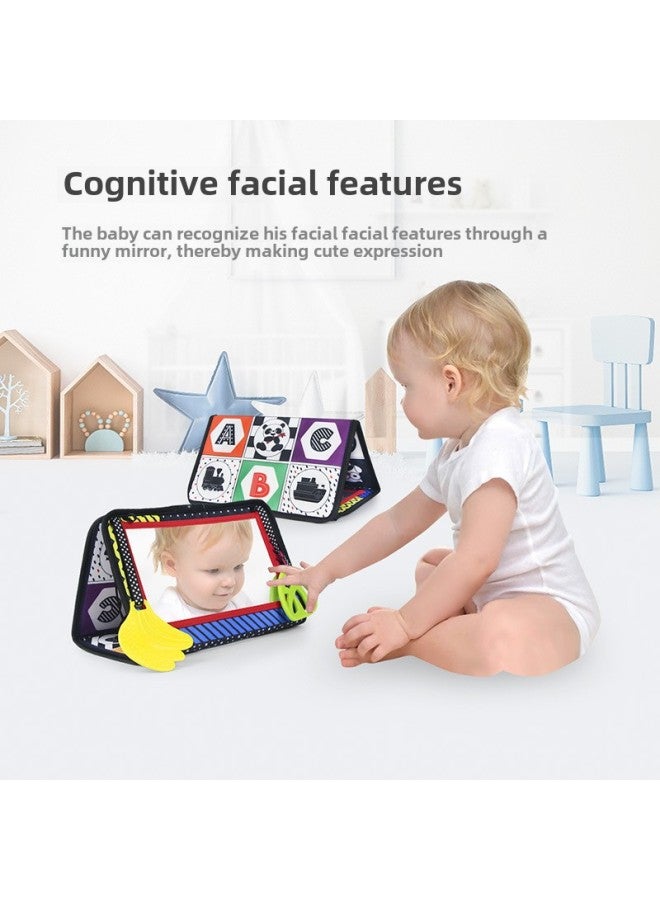 Ha Ha Mirror Cloth Book Baby Puzzle Early Education Children Tooth Glue Cloth Book Lathe Pendant Baby Toys-Color:Ha Ha Mirror Animal + Gum Four- Cloth Book Bag - Image 3