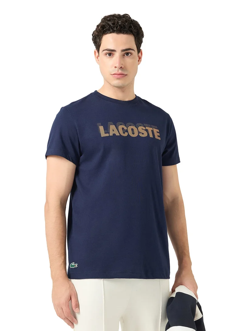 لاكوست تيشيرت برقبة عالية بقصة عادية