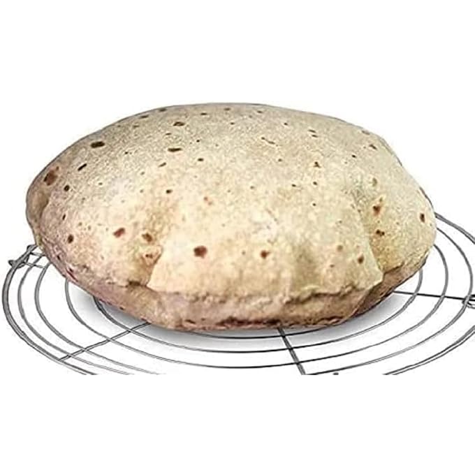 Nature Blaze Stainless Steel Round Roti Grill Papad GrillRoti Jali Chapathi Grill With Steel Handle Dia9 Inches - Image 3