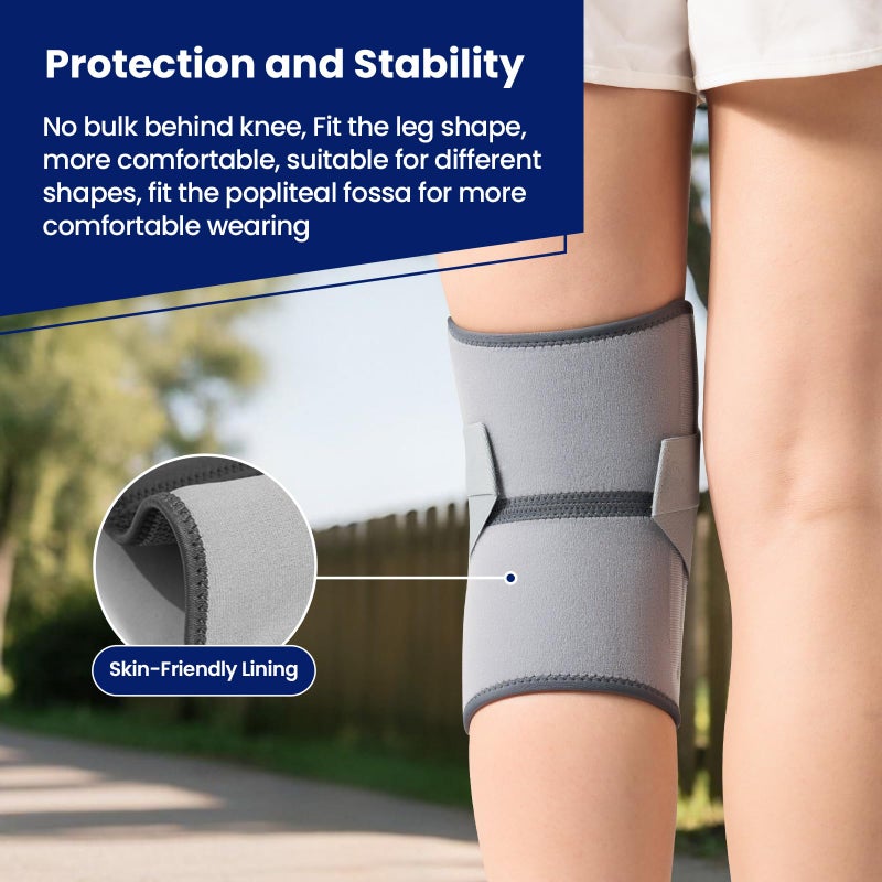 JOMVD Knee Brace for Knee Pain, Meniscus Tear, Adjustable Knee Support with Side Spring Stabilizers for ACL,Meniscus Tear, Arthritis, Patella Stability, Knee Pain Relief, Women and Men,Large - Image 5