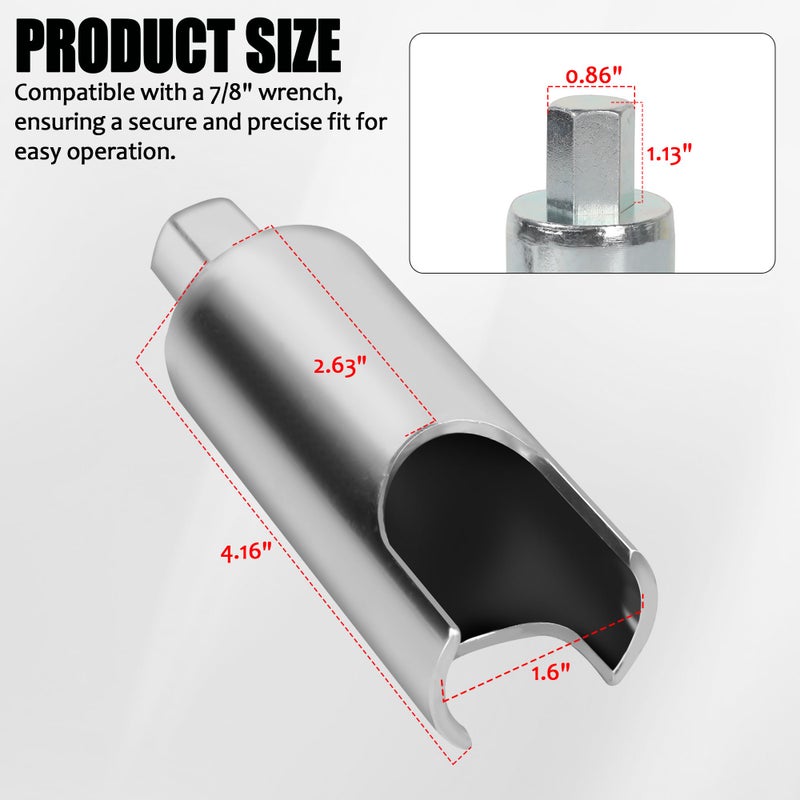 Aussio Universal RV Temperature Pressure Valve Remover Fit Most Camper Hot Water Heater Element Removal Tool RV Water Heater Element Wrench Socket - Image 4