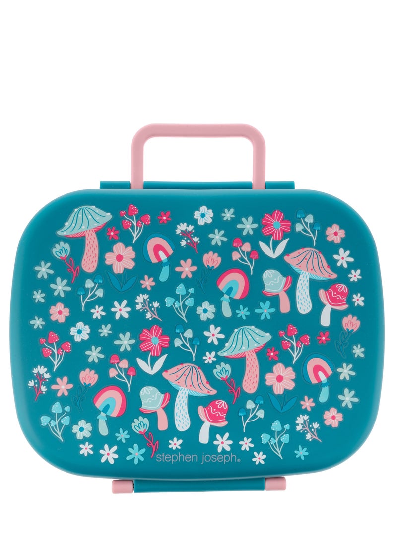Bento Box with Removable Tray Mushroom