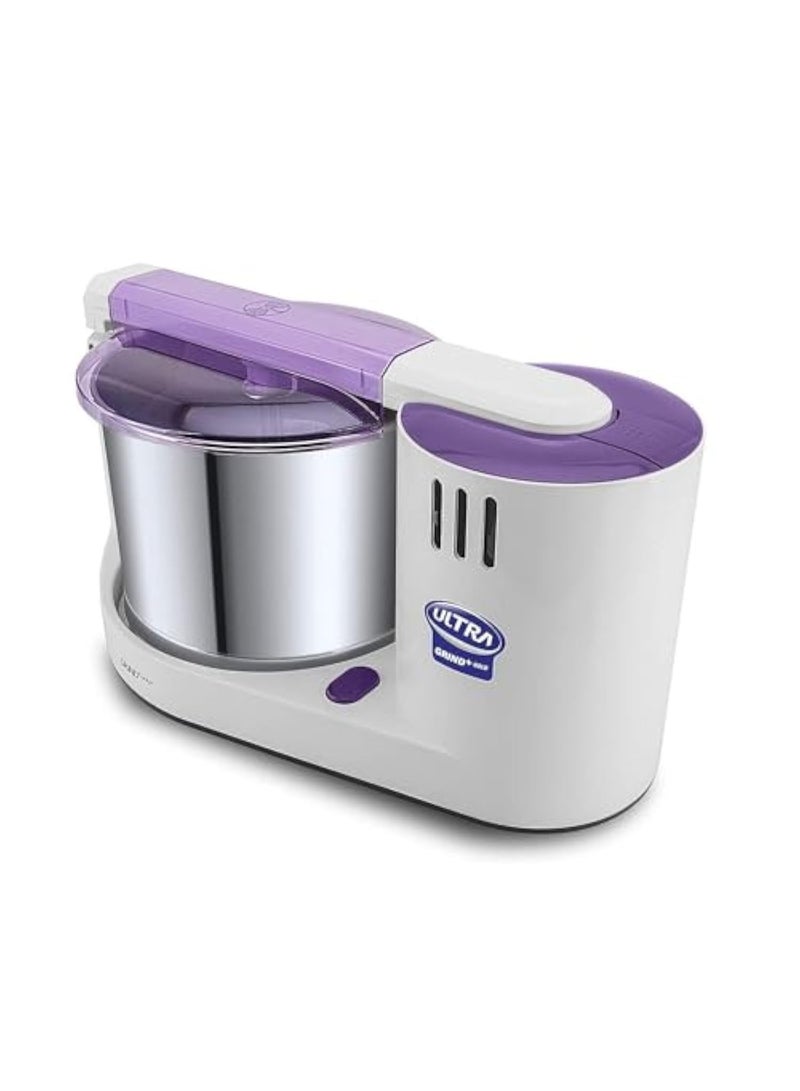 Ultra Grind+ Gold 2 Litre Table Top Wet Grinder - White | Fast Grinding Conical Stones, 150W Motor & 5 Years Warranty | AISI 304 Food-Grade SS Multi Utility Cylindrical Drum, Light Weight - Image 1