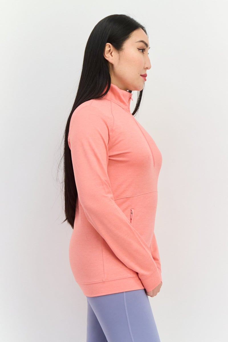 PUMA ملابس رياضية نسائية بأكمام طويلة مناسبة، سويت شيرت جولف، وردي قرنفل - Image 3