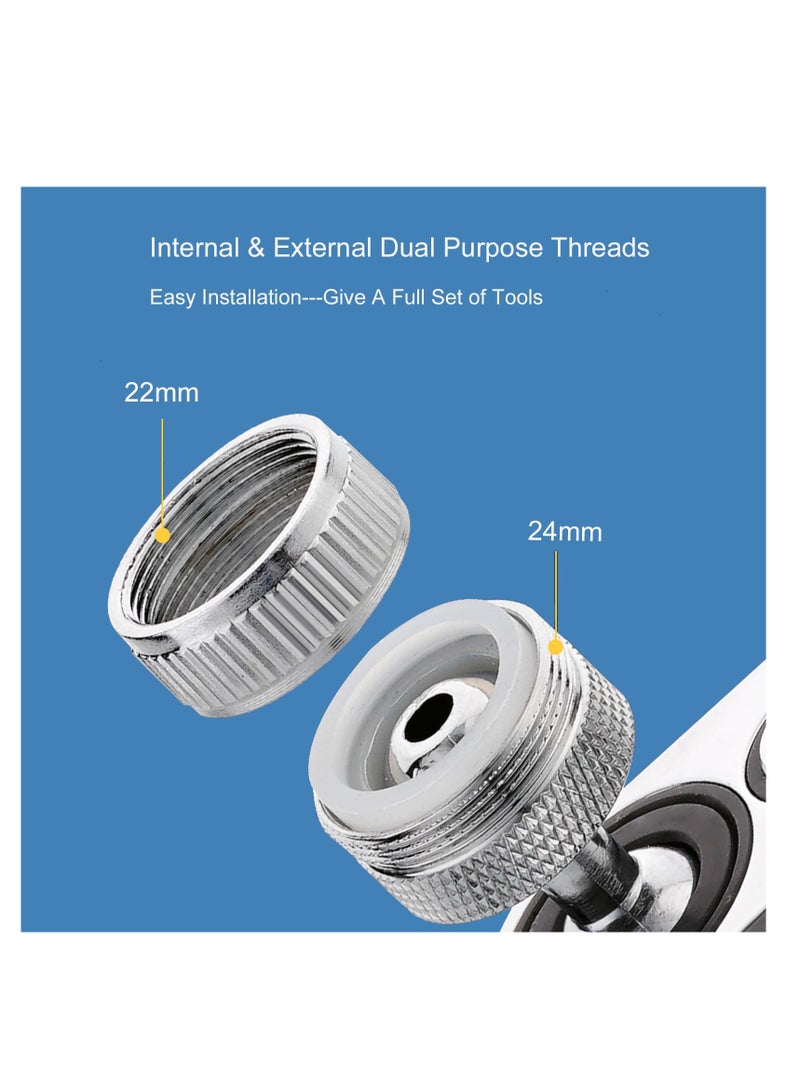 SYOSI, 1080° Swivel Faucet Extender, Sink Splashproof Filter Extension with 2 Mode, Kitchen Bathroom 360° Angle Rotatable Spray Attachment, Multifunctional Mechanical Arm - Image 3