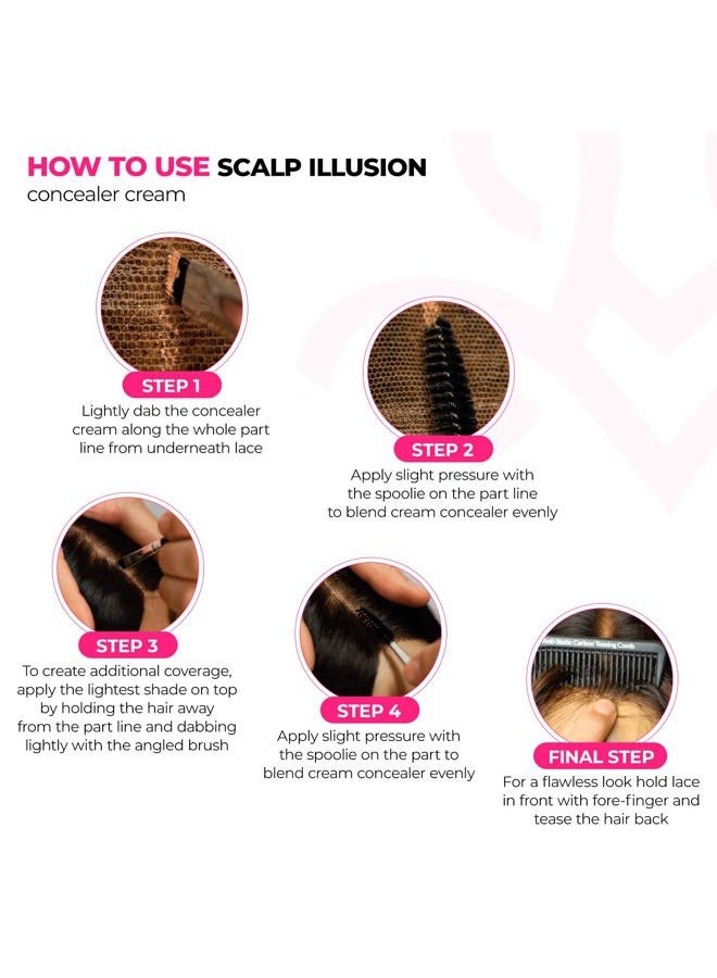 Milano Collection Wig Cream Knot Concealer Palette for Lace Wigs and Frontal Part and Hairline - Image 5