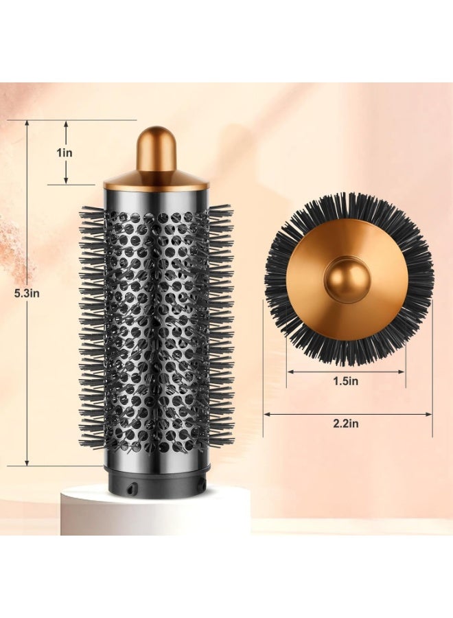 جولة حجم فرشاة النيكل / النحاس وفرشة تنظيف الفلتر لـ Dyson Airwrap Hair Styler Limp Flat Hair Volumizer Attachment Tool - Image 3
