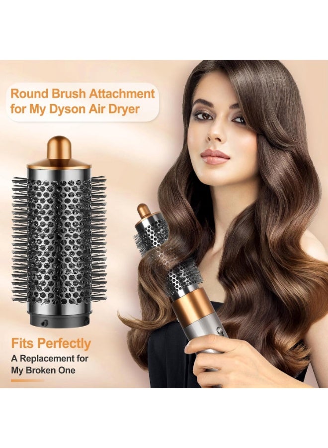 جولة حجم فرشاة النيكل / النحاس وفرشة تنظيف الفلتر لـ Dyson Airwrap Hair Styler Limp Flat Hair Volumizer Attachment Tool - Image 4