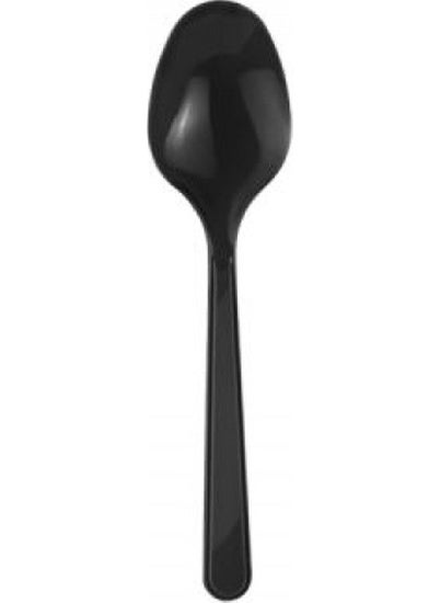 Roll-Up Black Plastic Spoon 