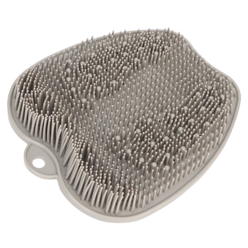 Shower Foot Scrubber Mat Pad Exfoliate Massager with Non Slip Suction Cup Bath Brush Grey - Image 5