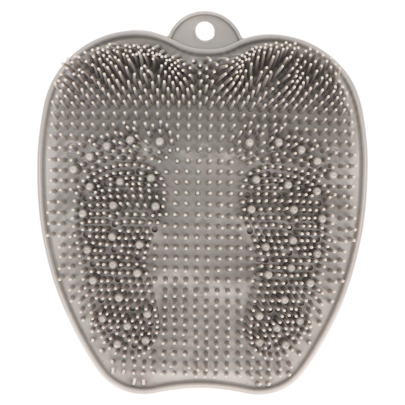 Shower Foot Scrubber Mat Pad Exfoliate Massager with Non Slip Suction Cup Bath Brush Grey - Image 1
