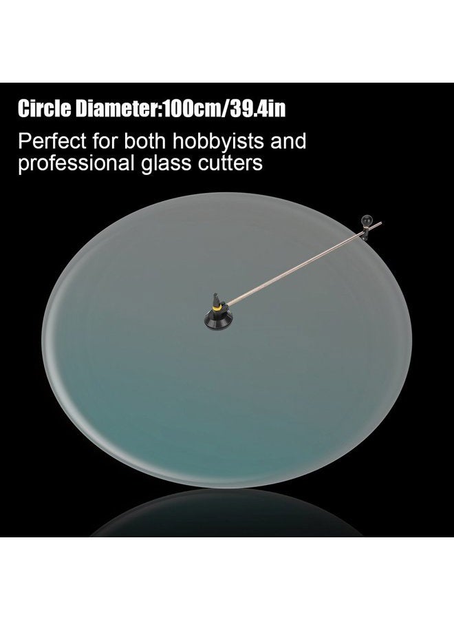 Walfront (100CM) - Heavy-Duty Glass Cutter, 6 Wheel Compasses Circular Cutting Cutter with Suction Cup Circle(100CM) - Image 2