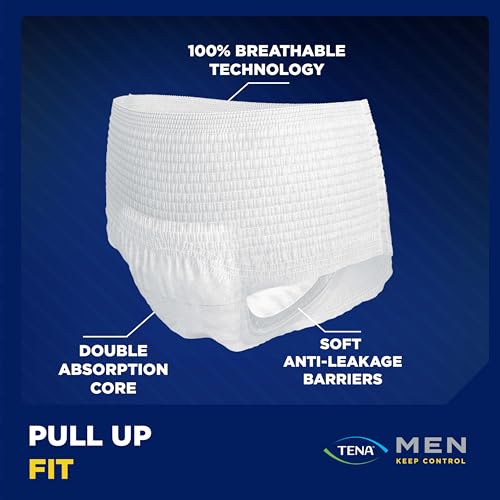 Tena Men Protective Incontinence Underwear for Men Overnight Max Absorbency XXL 48 Count Waist Size 55in66in - Image 5