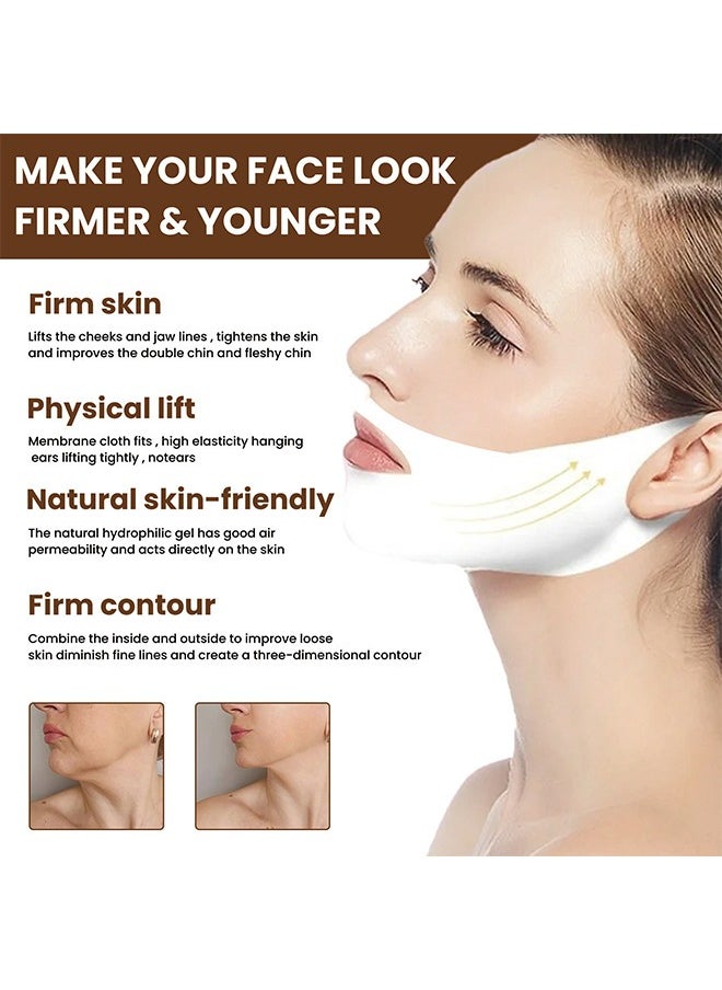 EELHOE - V-Line Facial Lifting Mask, Facial Firming Lifting Shaping Small V-Face Ear Lifting Facial Mask 5Pack - Image 1