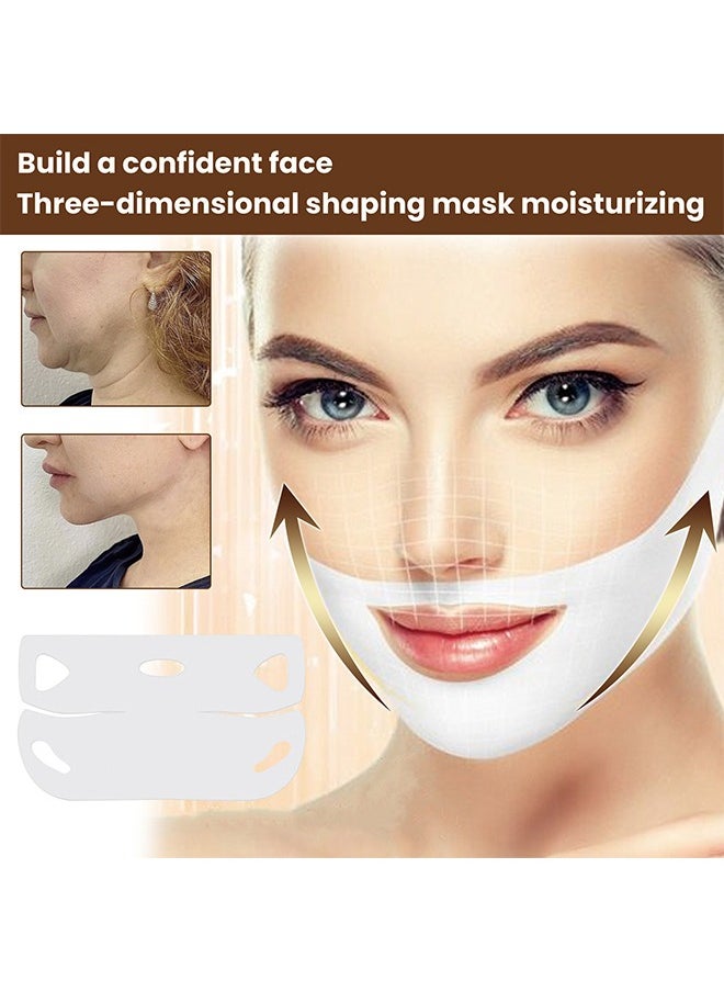EELHOE - V-Line Facial Lifting Mask, Facial Firming Lifting Shaping Small V-Face Ear Lifting Facial Mask 5Pack - Image 1