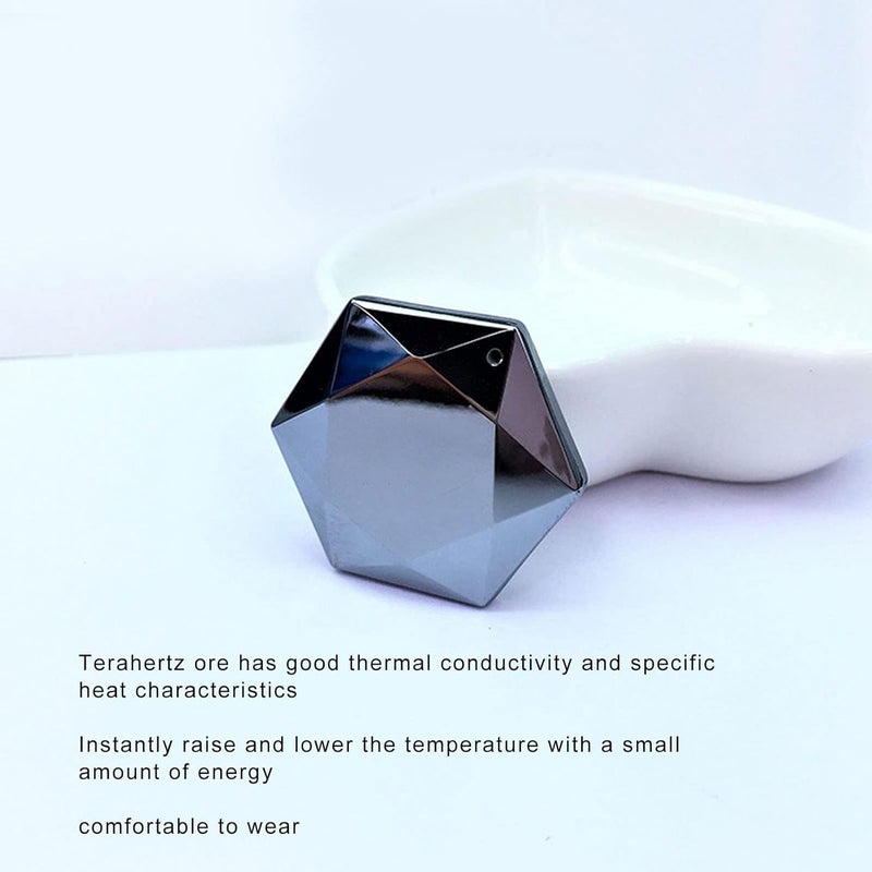 woobles Terahertz Pendant, Natural Energy Stone Hexagram Pendant Necklace Health Energies Powerful Simple Necklaces Charm for Men and Women- - Image 3