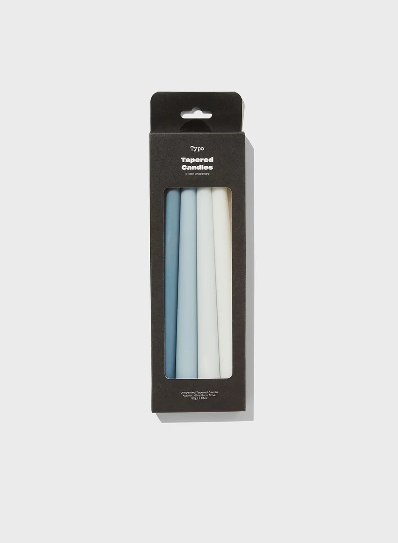 Typo Set Of 4 Tapered Candles