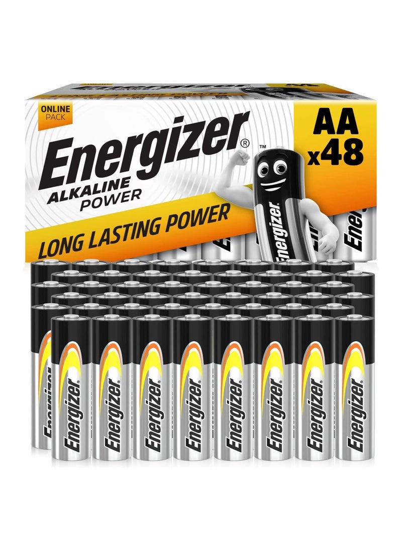 Energizer Energizer AA Batteries, Alkaline Power, 48 Pack, Double A Battery Pack Noon Exclusive  - Image 1