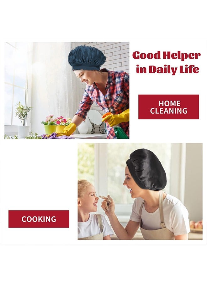 تِلْسِل غطاء حريري للنوم، غطاء شعر من الحرير، شريط مرن من الحرير غطاء للنوم، غلاف شعر للنساء - Image 5