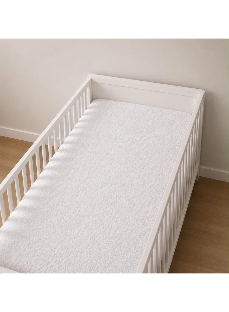 snooze Baby Mattress Protector, Waterproof PU Layer with Elastic Fit, 70x110 cm - Image 1