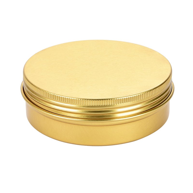 Liyar TMO 4 oz Tin Cans Screw Top Containers Aluminum Round Steel Tin Cans Travel Tins Storage Jar Food Tins Containers Metal Tins with Lids Gold(24 Pack) - Image 3