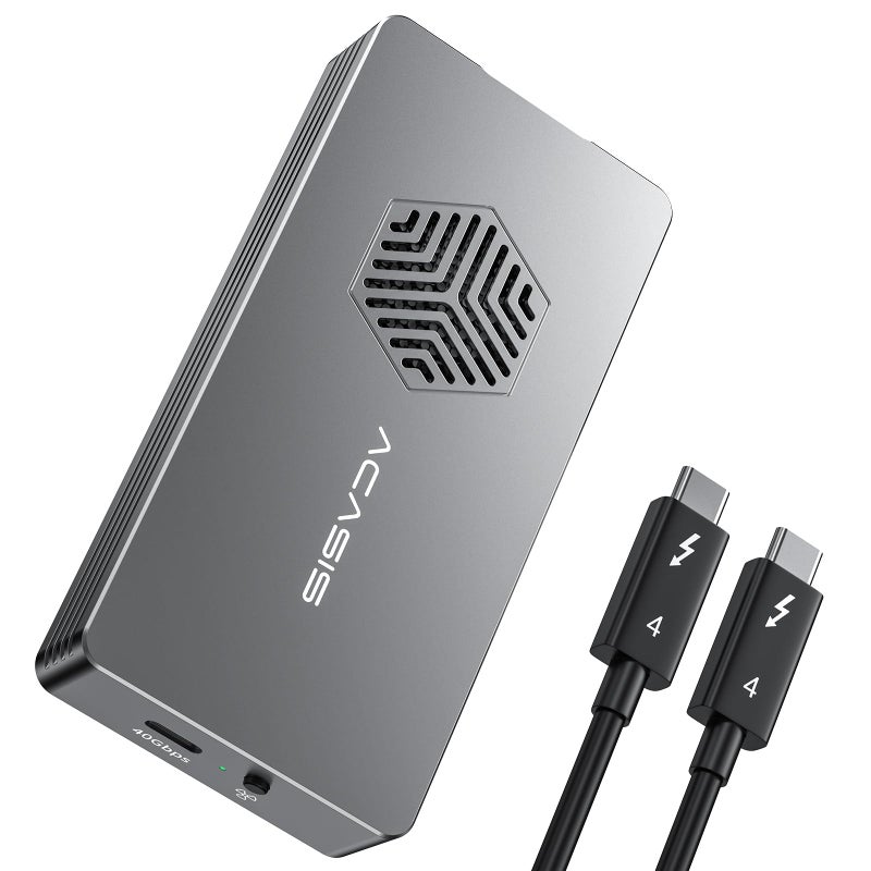 ACASIS 40Gbps M.2 NVMe SSD Enclosure with Cooling Fan, Tool Free Installation, TBU 401 Pro for M1 M2 Pro/Max, Compatible with USB4/3.2/3.1/3.0/2.0, Support SSD Size 2280 B+M M-Key (SSD Not Include) - Image 1
