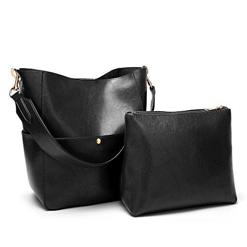 Molodo Womens Handbag, Pu Leather Bucket Tote Purse And Handbags Medium Satchel Hobo Purse Designer Work Shoulder Bags - Image 3