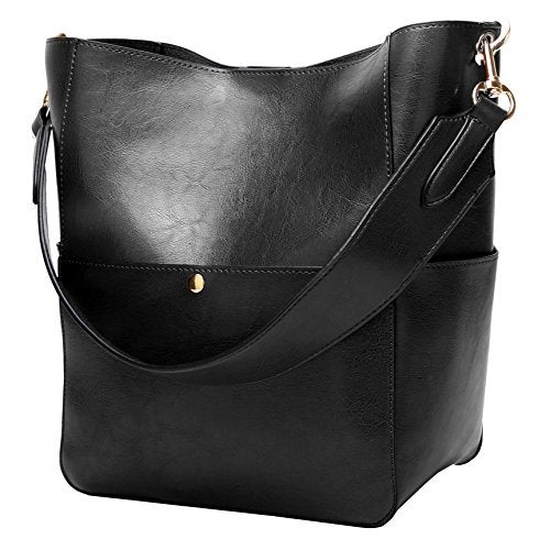 Molodo Womens Handbag, Pu Leather Bucket Tote Purse And Handbags Medium Satchel Hobo Purse Designer Work Shoulder Bags - Image 1
