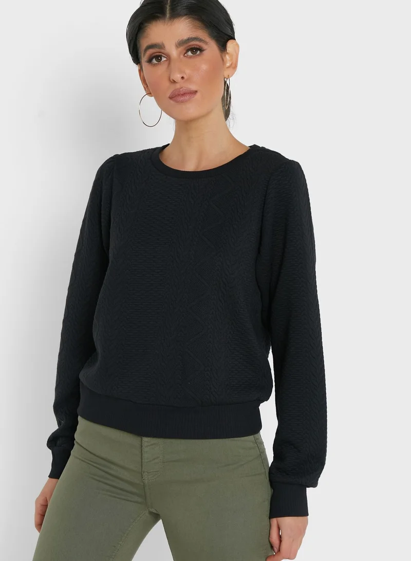Jacqueline de Yong Cable Detail Pullover Sweater